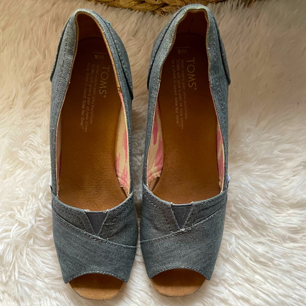 Toms Wedge Shoes with Peep Toe